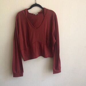 Fashion Nova burgundy lightweight hoodie size xl
